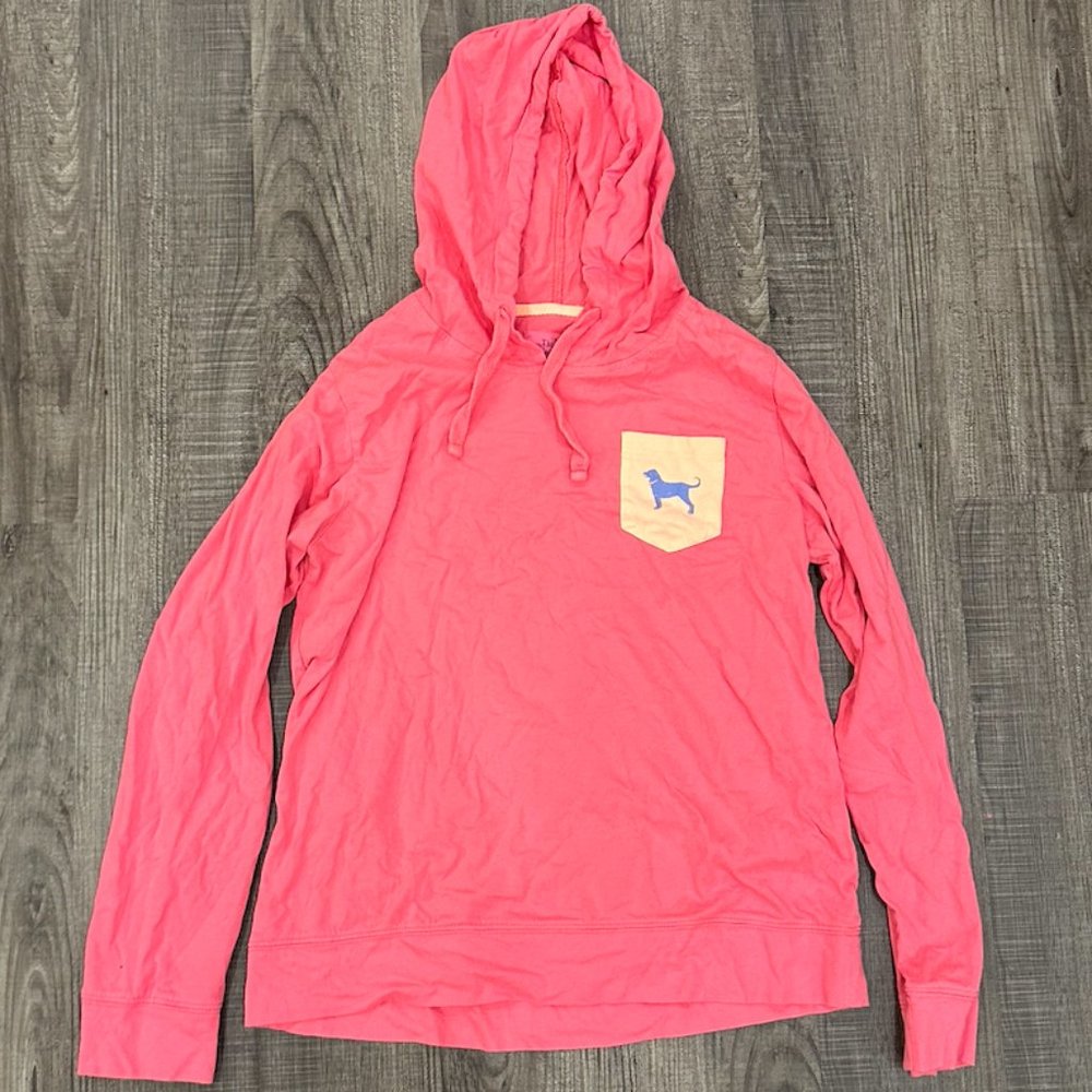 The Black Dog Pink Long Sleeve Tshirt with Hood